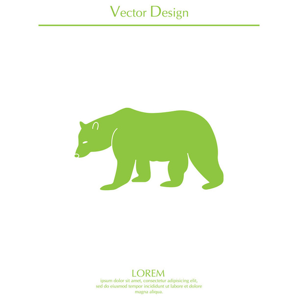 símbolo de oso icono
 - Vector, imagen