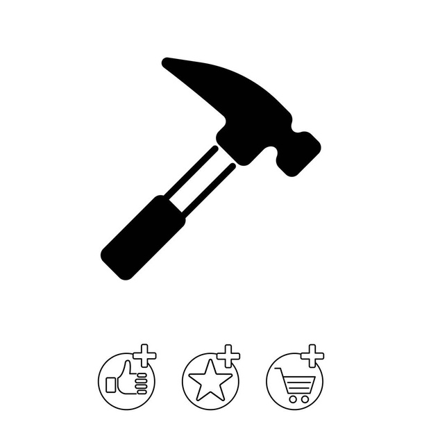 design of Hammer icon - Vector, Image