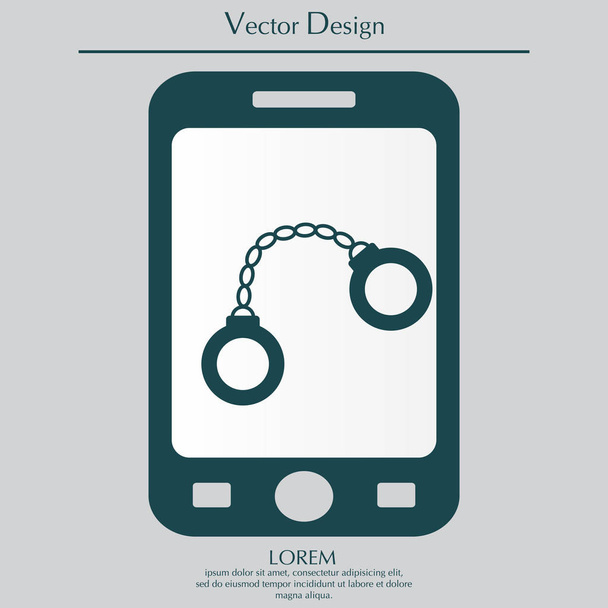 handcuffs web icon - Vector, Image
