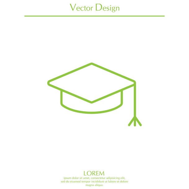 icône chapeau de graduation - Vecteur, image