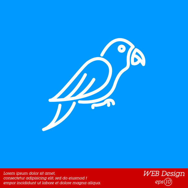 icône de ligne de perroquet
 - Vecteur, image