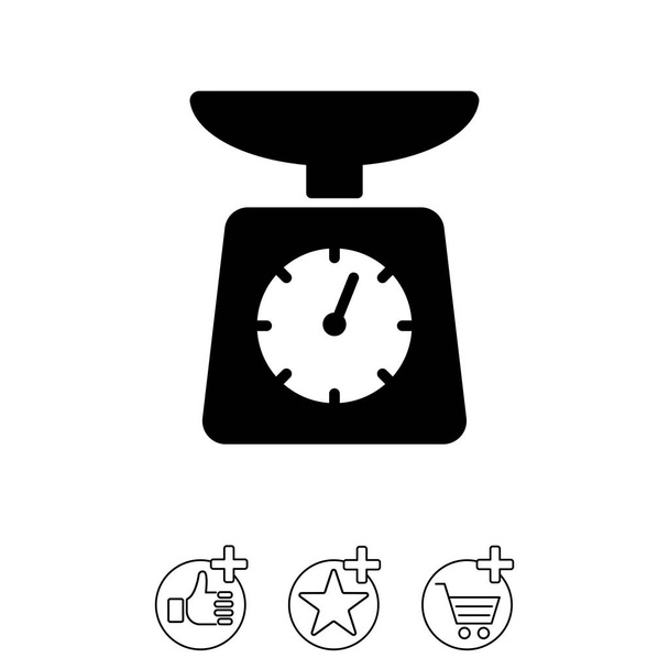 Escalas de cocina icono
 - Vector, Imagen