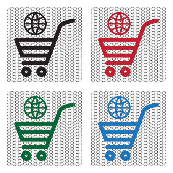shopping carts icon - Vector, Image