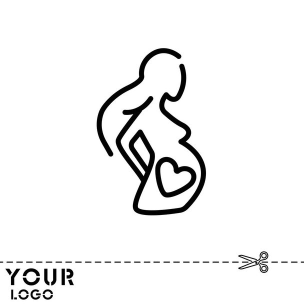 Icono de la mujer embarazada
 - Vector, imagen