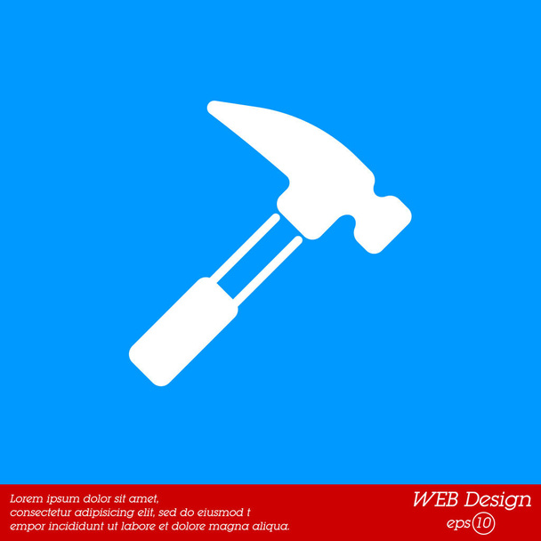 a kalapács ikonra design - Vektor, kép
