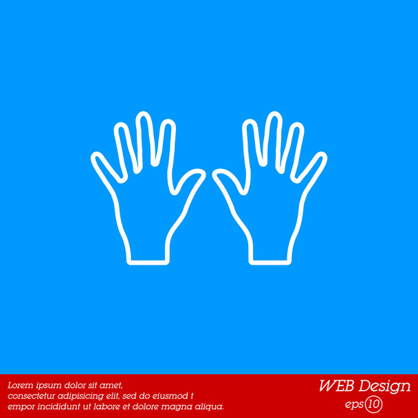 Hände einfaches Web-Symbol - Vektor, Bild