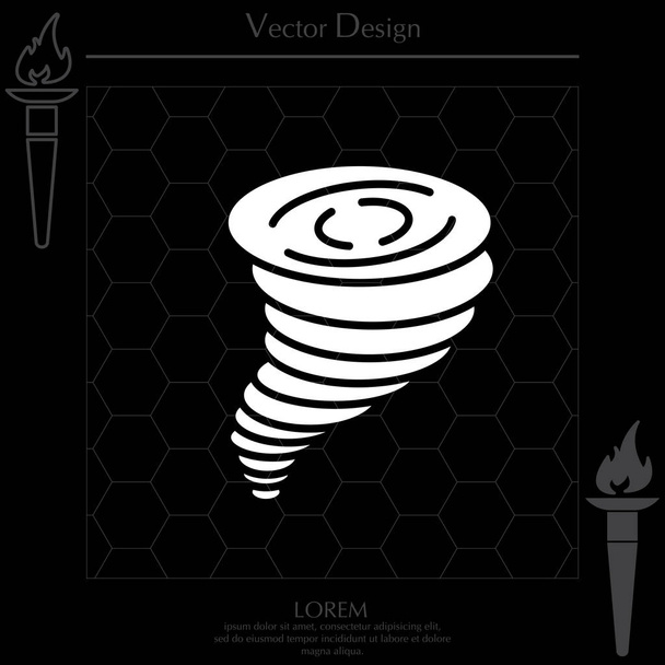 Tornado simple icon - Vector, Image