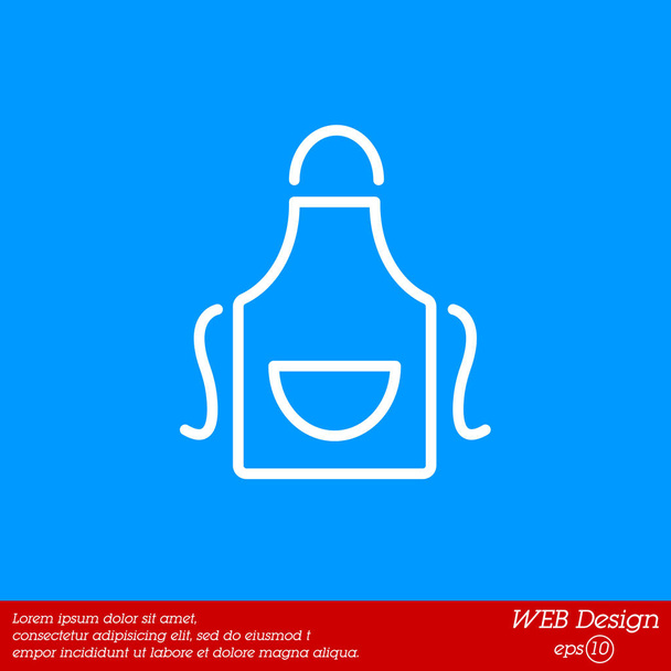 Design der Schürzen-Ikone - Vektor, Bild