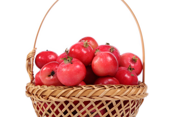 Still-life with fresh small red apples - Foto, Imagem