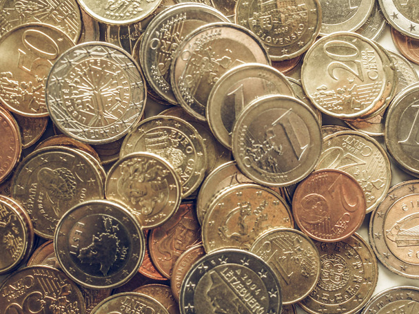 Vintage Euro coins - Φωτογραφία, εικόνα