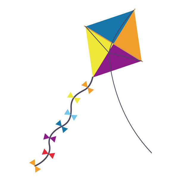Geïsoleerde kite ontwerp - Vector, afbeelding