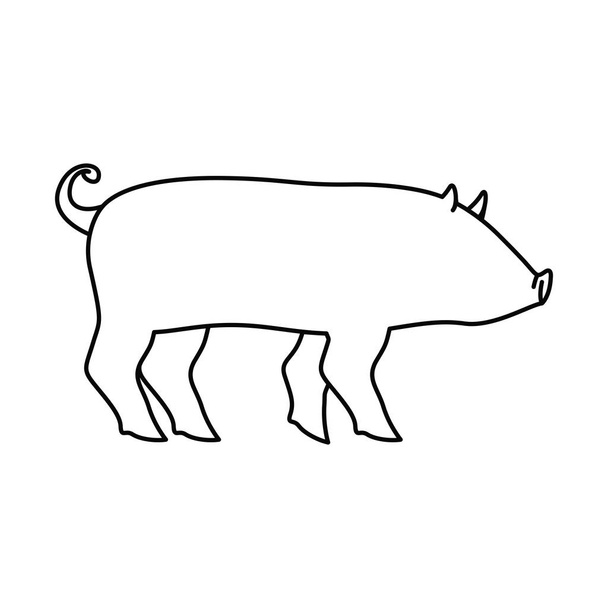 Varkensvlees vee dierlijke ontwerp - Vector, afbeelding