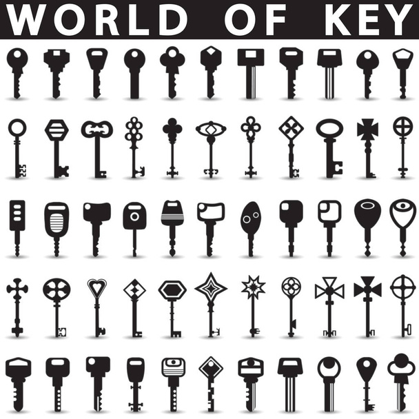 icônes clés sur un fond blanc
 - Vecteur, image