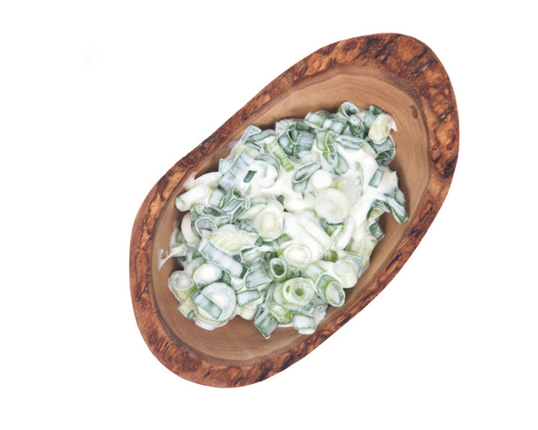 Salada de cebola verde orgânica
 - Foto, Imagem