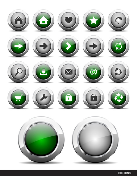 Web buttons pack - Vector, Imagen