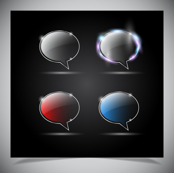 glass glowing transparent icon - Vector, Image