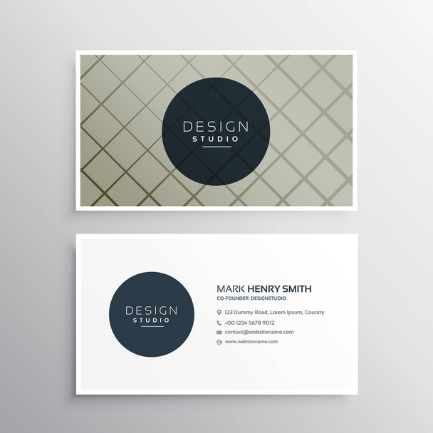 modern elegant business card template design with geometric line - Vector, afbeelding