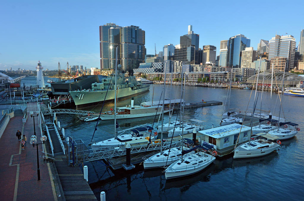 Cityscape of Darling Harbour Sydney New South Wales Australia - Fotoğraf, Görsel