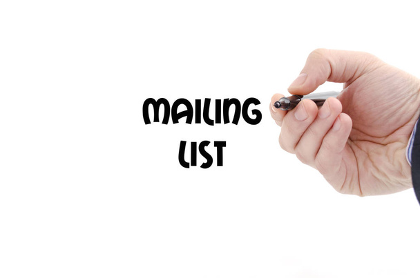 Mailing lijst tekst concept - Foto, afbeelding