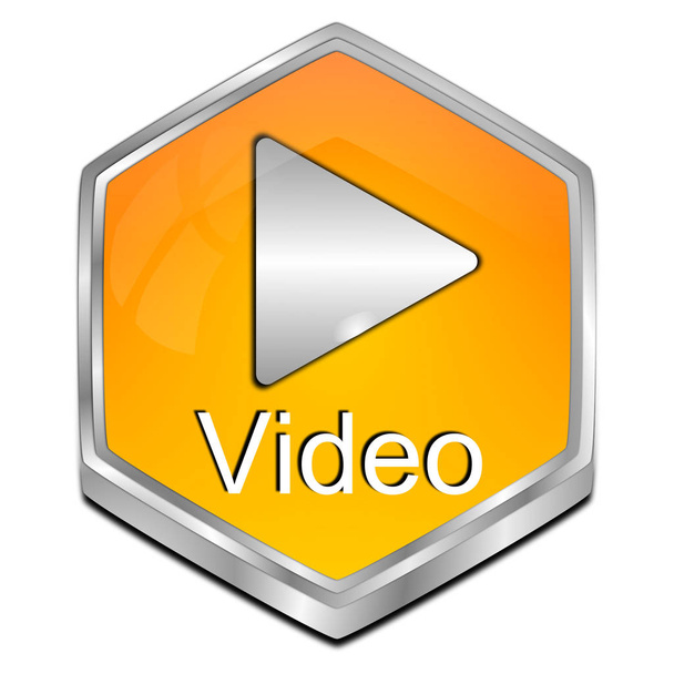 Reproducir botón de vídeo - Ilustración 3D
 - Foto, imagen