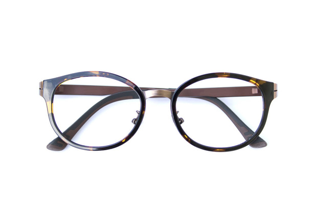 Сучасні модні окуляри ізольовані на білому тлі, перфорація - Фото, зображення