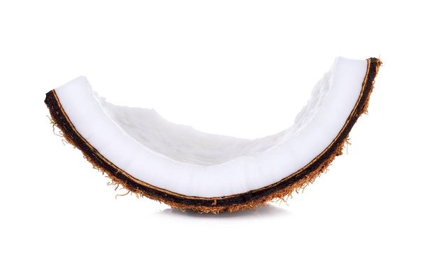 Coco de fatia isolado no fundo branco
 - Foto, Imagem
