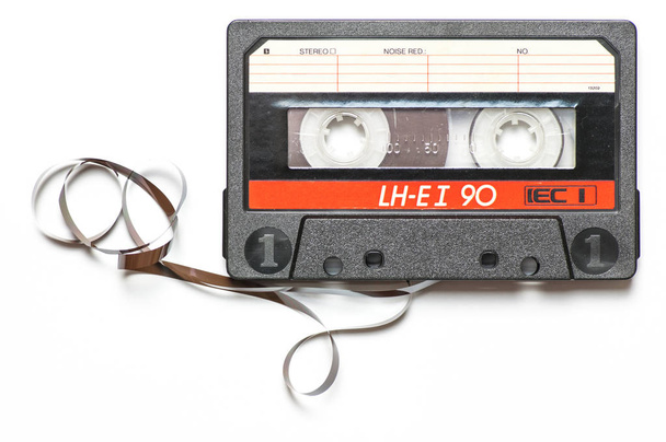 beyaz izole vintage ses kaseti - Fotoğraf, Görsel