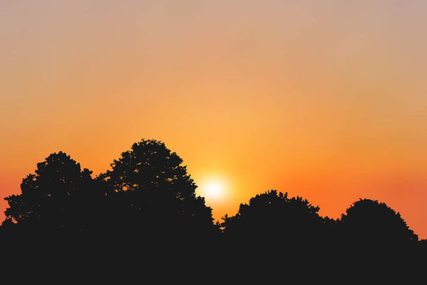 Ilustración de puesta o salida del sol
 - Vector, Imagen