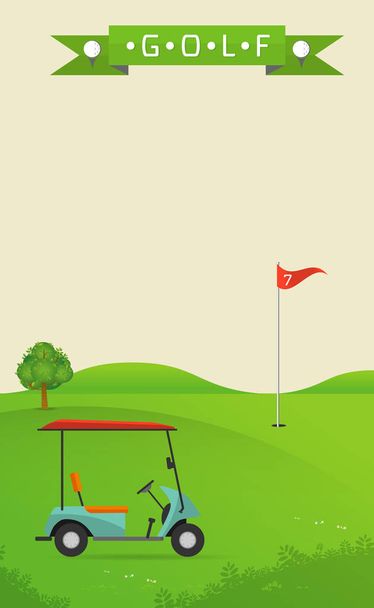 Фон поля для гольфа
  - Вектор,изображение