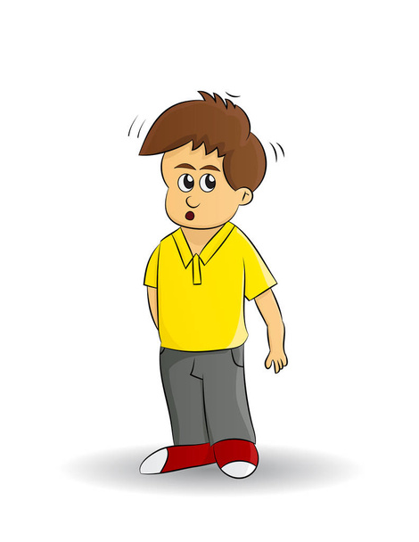 kreslený chlapec podezřelé - Vektor, obrázek