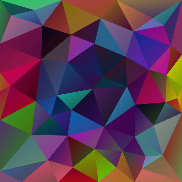 vector abstract irregular polygon background with a triangular pattern in full spectrum neon multi colored colors - Vector, Image