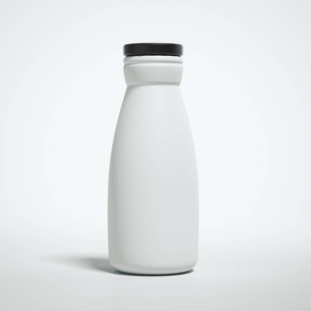 Modern bottle of milk isolated. 3d rendering - Foto, imagen