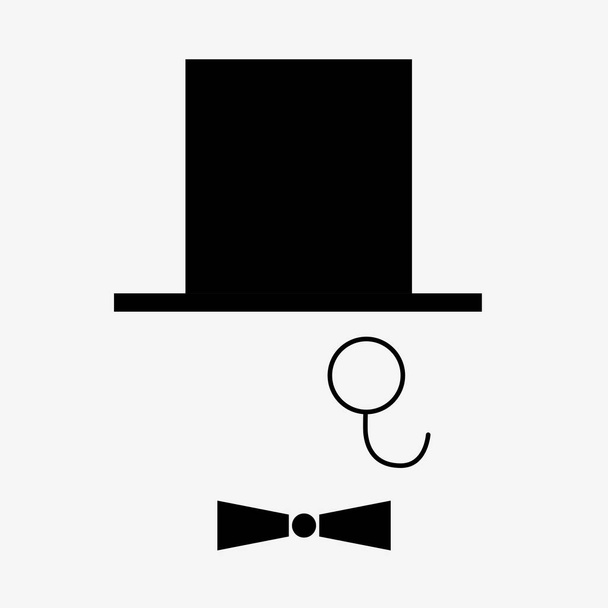 Gentleman icon isolated on white background. Vector art. - Vector, imagen