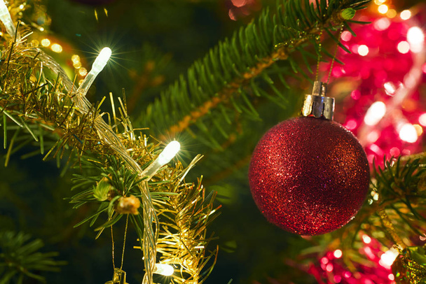 Decorations on the Christmas tree - Фото, изображение