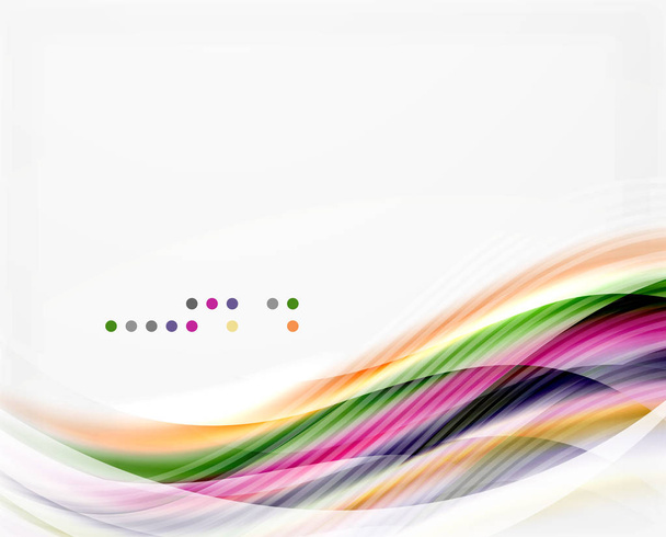 Блестящие размытые волновые линии, красочные полосы
 - Вектор,изображение