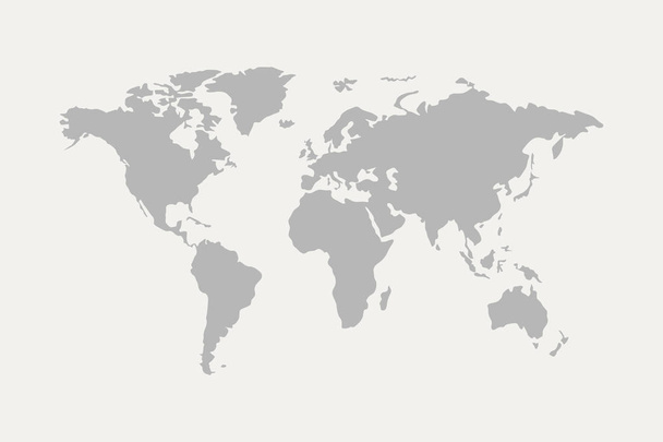 mapa del mundo gris
 - Vector, imagen