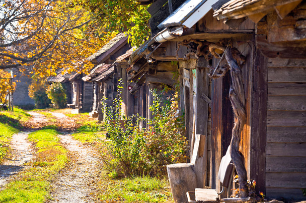 Historic wooden cottages street Ilica - Photo, Image