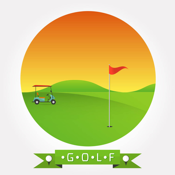 Fondo del campo de golf
 - Vector, imagen