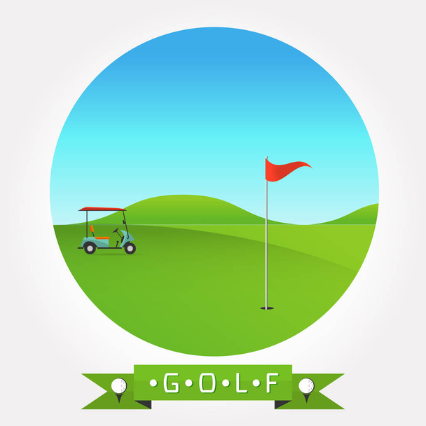 Hintergrund des Golfplatzes - Vektor, Bild