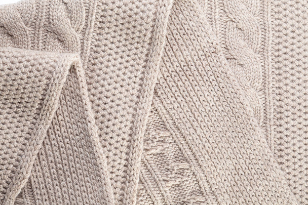 Close-up of a piece  knit fabric - Foto, afbeelding