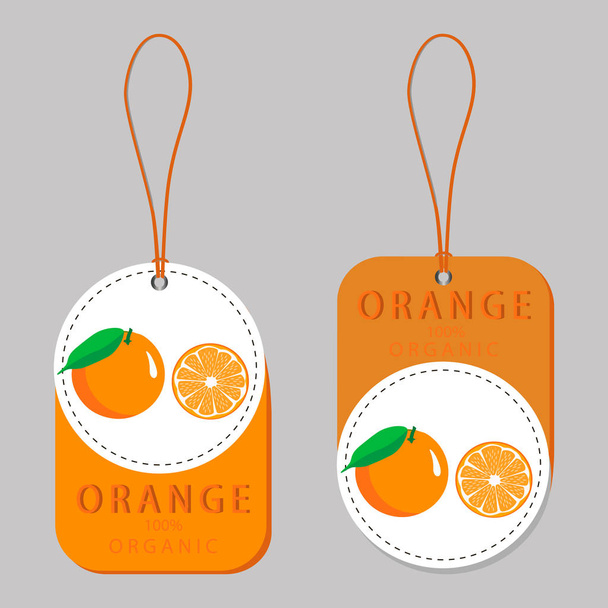 illustration on the theme of fruit label market - Vector, Image