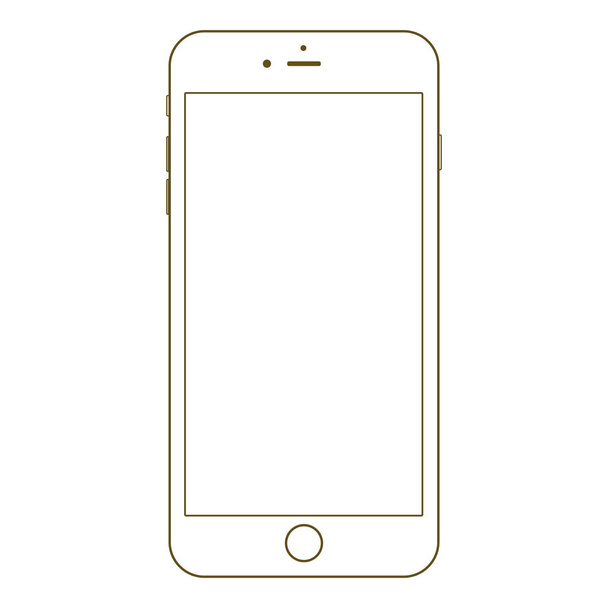 Smartphone osnovy ikona na bílém pozadí. vektorové ilustrace eps10. - Vektor, obrázek
