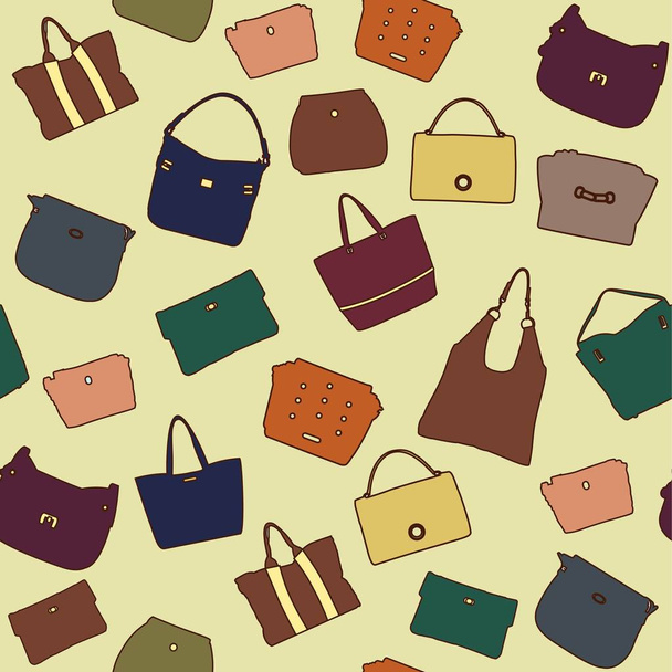 Seamless pattern handbags - Wektor, obraz