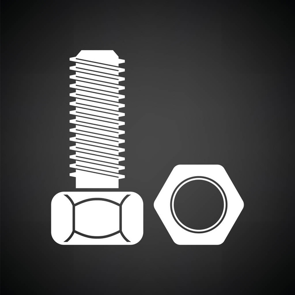 Icon of bolt and nut - Vector, Image
