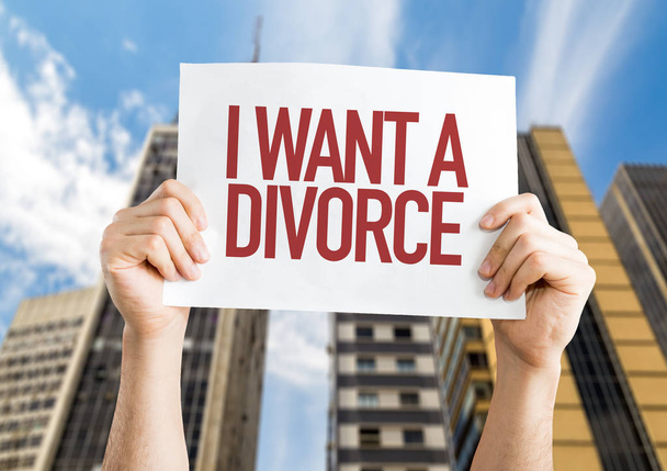 χαρτί με ένδειξη θέλω διαζύγιο - Φωτογραφία, εικόνα