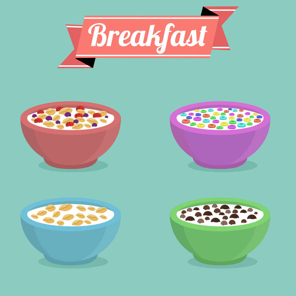 Здоровый завтрак - Вектор,изображение