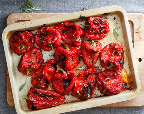 Baked red peppers - Photo, Image