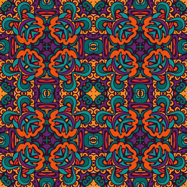 Abstract vintage ethnic seamless pattern design - Vektör, Görsel