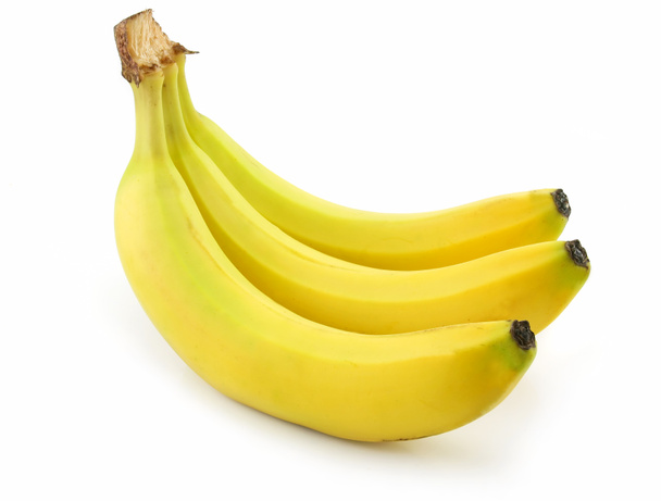 Гроздь спелого банана, соленого на белом
 - Фото, изображение