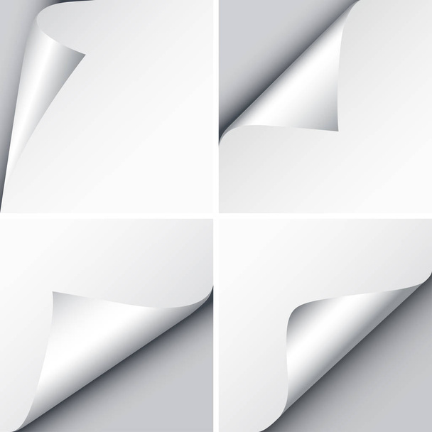 Oldalak curl beállítása elegáns illusztráció vektor design - Vektor, kép